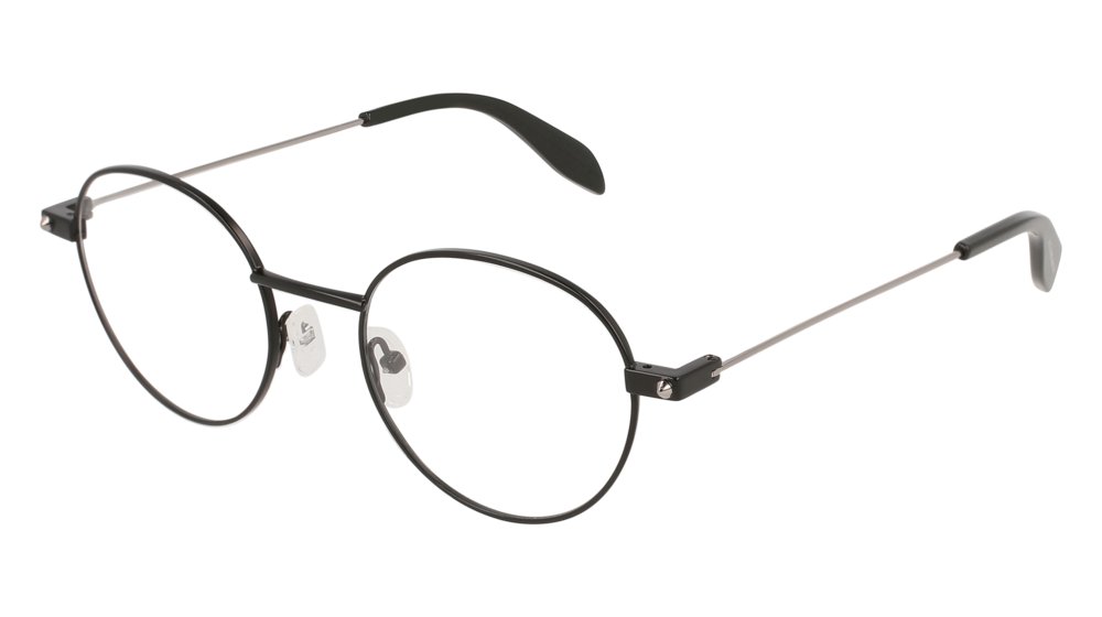 Alexander Mcqueen Optical Frame Man Black Ruthenium Transparent