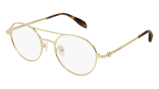 Alexander Mcqueen Optical Frame Man Gold Gold Transparent