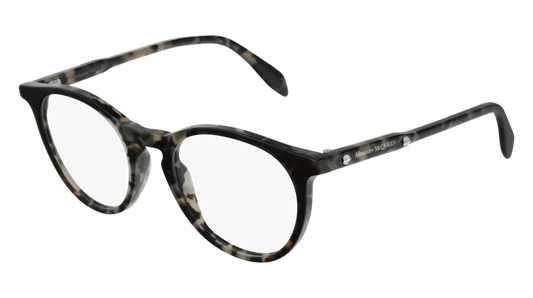 Alexander Mcqueen Optical Frame Unisex Havana Havana Transparent