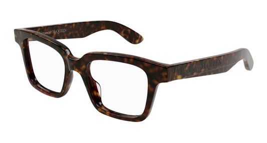 Alexander Mcqueen Optical Frame Unisex Havana Havana Transparent