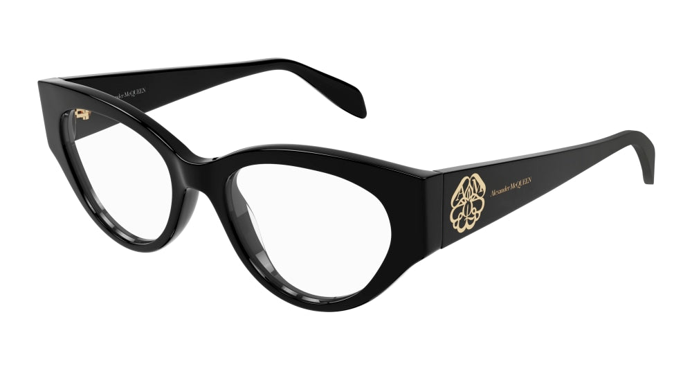 Alexander Mcqueen Optical Frame Woman Black Black Transparent