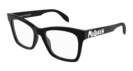 Alexander Mcqueen Optical Frame Woman Black Black Transparent