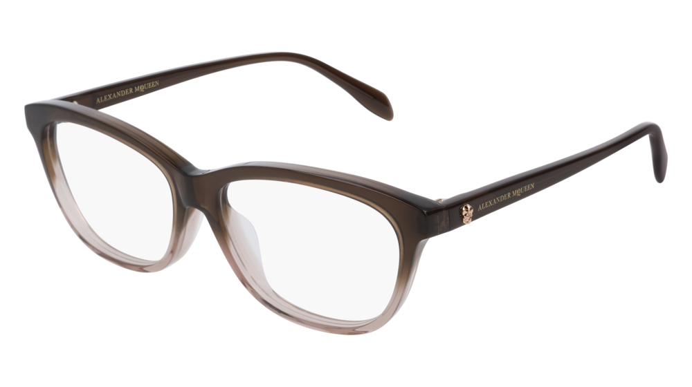 Alexander Mcqueen Optical Frame Woman Brown Brown Transparent