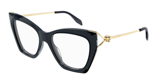 Alexander Mcqueen Optical Frame Woman Grey Gold Transparent