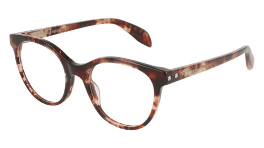 Alexander Mcqueen Optical Frame Woman Havana Havana Transparent