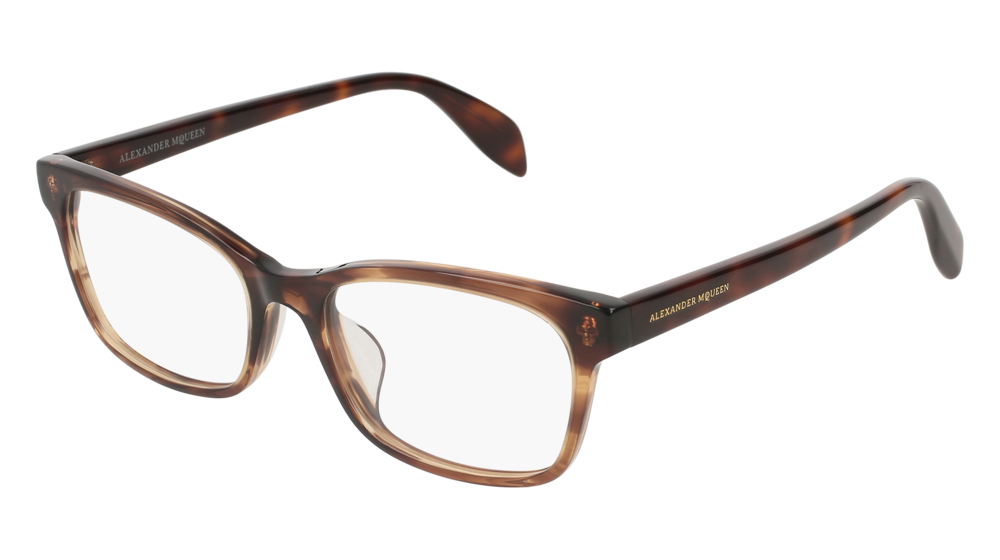 Alexander Mcqueen Optical Frame Woman Havana Havana Transparent