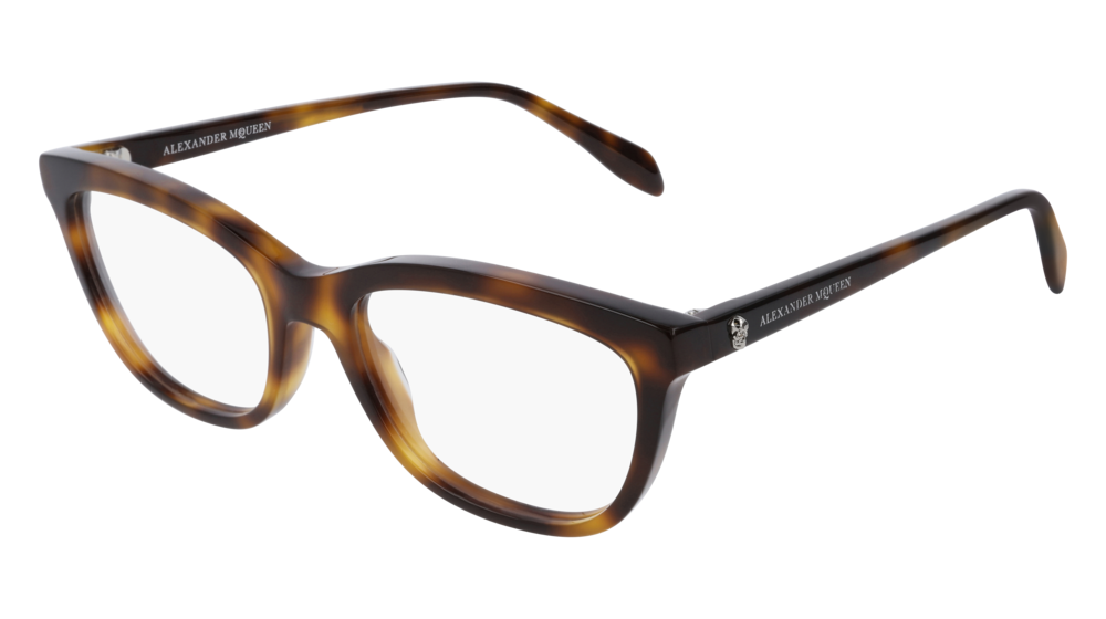 Alexander Mcqueen Optical Frame Woman Havana Havana Transparent