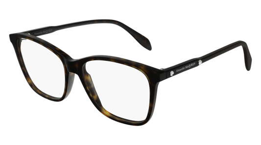 Alexander Mcqueen Optical Frame Woman Havana Havana Transparent