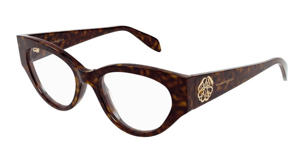 Alexander Mcqueen Optical Frame Woman Havana Havana Transparent