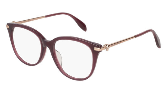 Alexander Mcqueen Optical Frame Woman Violet Gold Transparent