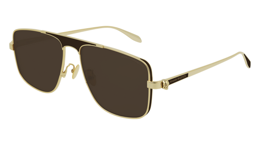 Alexander Mcqueen Sunglass Man Gold Gold Brown