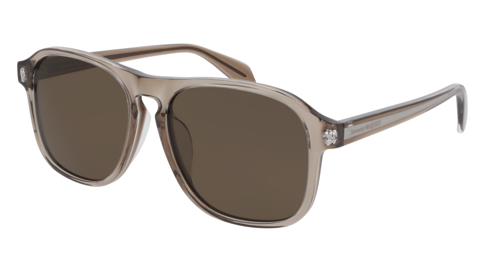 Alexander Mcqueen Sunglass Man Brown Brown Brown