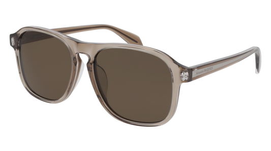 Alexander Mcqueen Sunglass Man Brown Brown Brown