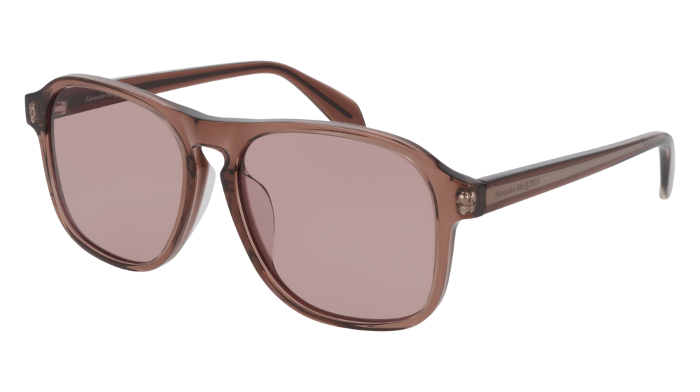 Alexander Mcqueen Sunglass Man Brown Brown Pink