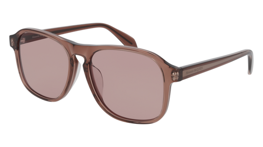 Alexander Mcqueen Sunglass Man Brown Brown Pink