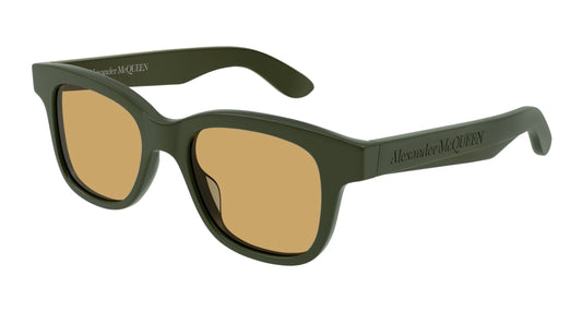 Alexander Mcqueen Sunglass Man Green Green Yellow