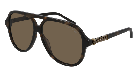 Alexander Mcqueen Sunglass Man Havana Gold Brown