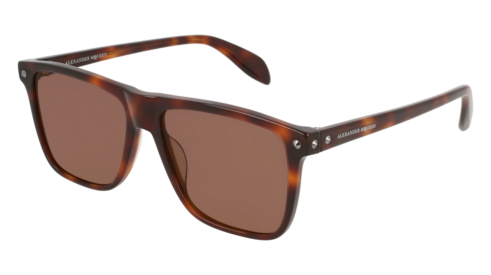 Alexander Mcqueen Sunglass Man Havana Havana Brown