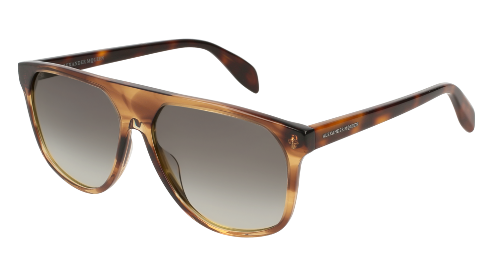 Alexander Mcqueen Sunglass Man Havana Havana Grey