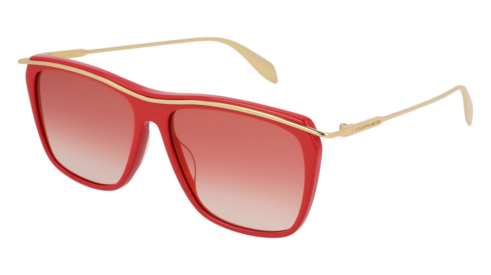 Alexander Mcqueen Sunglass Man Red Gold Red