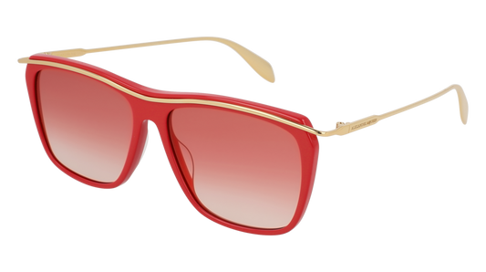 Alexander Mcqueen Sunglass Man Red Gold Red