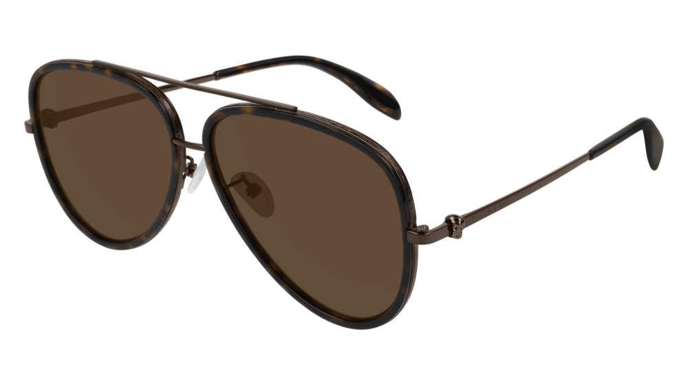 Alexander Mcqueen Sunglass Man Brown Brown Brown