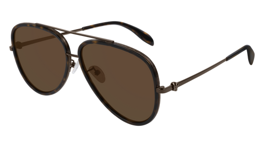 Alexander Mcqueen Sunglass Man Brown Brown Brown