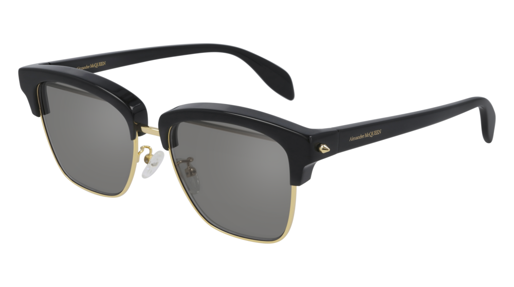 Alexander Mcqueen Sunglass Man Gold Black Grey