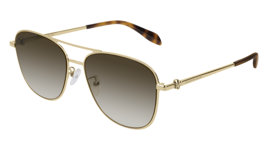 Alexander Mcqueen Sunglass Man Gold Gold Brown