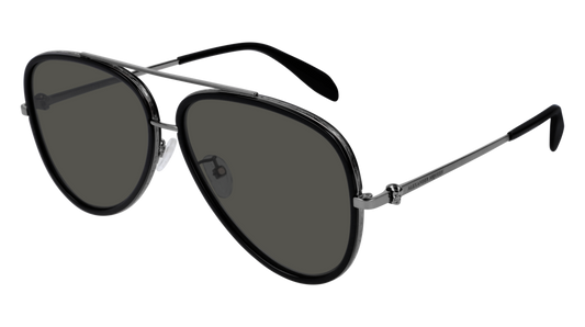 Alexander Mcqueen Sunglass Man Ruthenium Ruthenium Grey