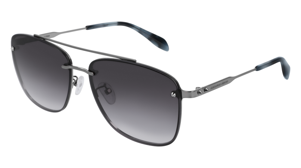 Alexander Mcqueen Sunglass Man Ruthenium Ruthenium Grey