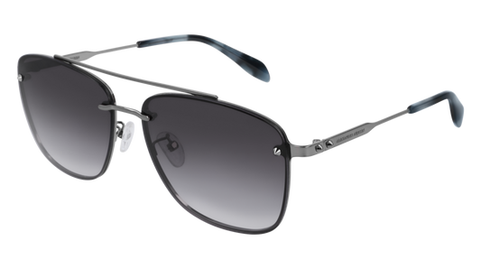 Alexander Mcqueen Sunglass Man Ruthenium Ruthenium Grey