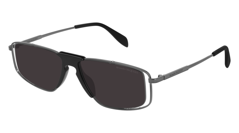 Alexander Mcqueen Sunglass Man Ruthenium Ruthenium Grey