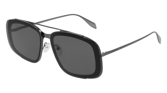 Alexander Mcqueen Sunglass Man Ruthenium Ruthenium Grey