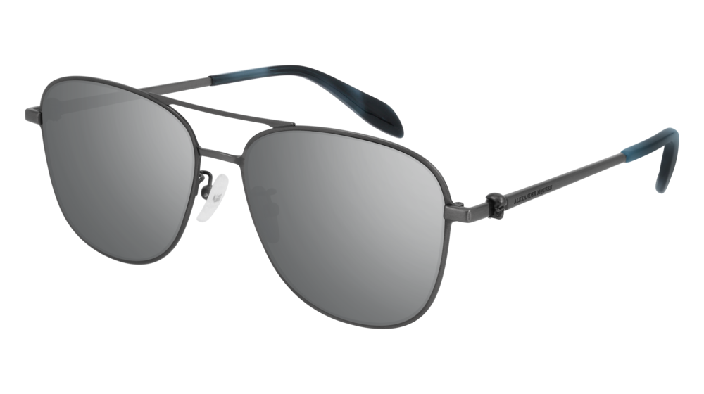 Alexander Mcqueen Sunglass Man Ruthenium Ruthenium Silver