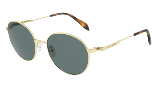 Alexander Mcqueen Sunglass Unisex Gold Gold Green