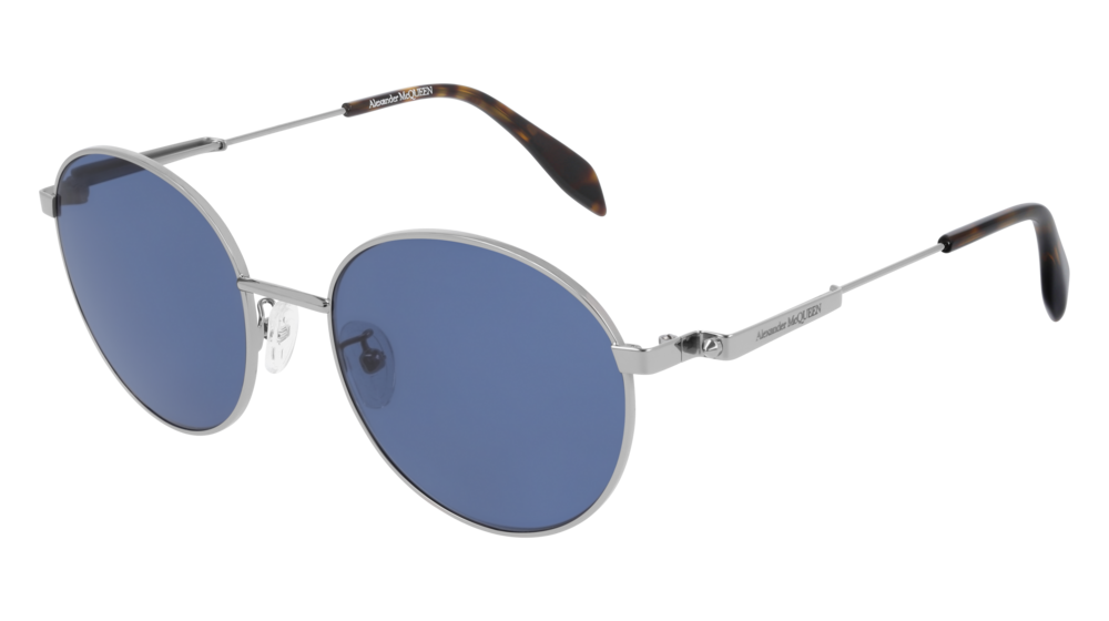 Alexander Mcqueen Sunglass Unisex Ruthenium Ruthenium Blue