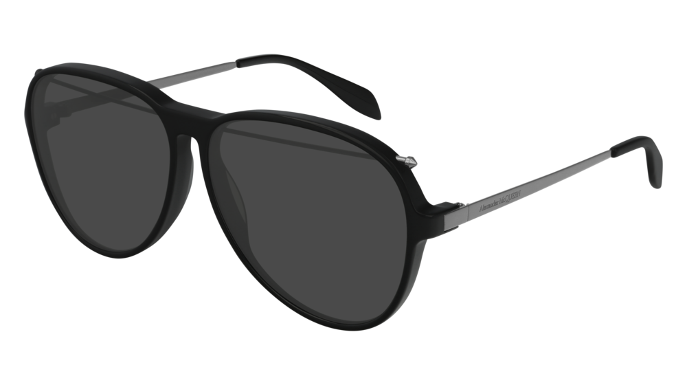 Alexander Mcqueen Sunglass Unisex Black Ruthenium Grey