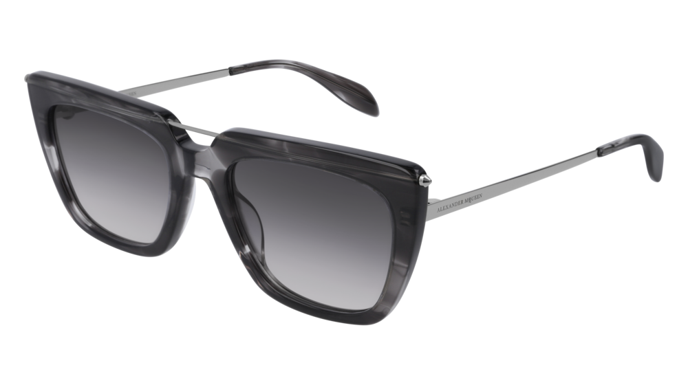 Alexander Mcqueen Sunglass Unisex Grey Ruthenium Grey