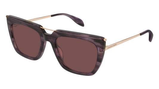 Alexander Mcqueen Sunglass Unisex Violet Gold Red