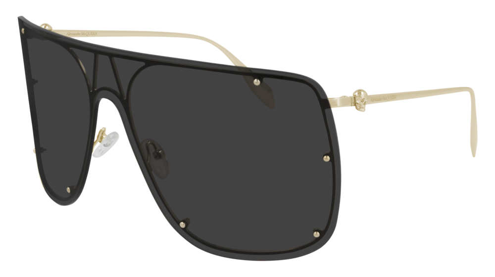 Alexander Mcqueen Sunglass Unisex Gold Gold Grey