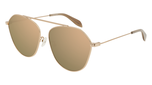 Alexander Mcqueen Sunglass Unisex Gold Gold Pink