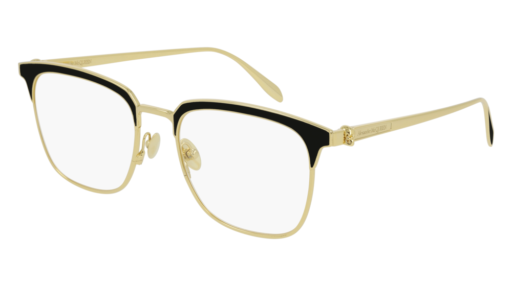 Alexander Mcqueen Sunglass Unisex Gold Gold Transparent