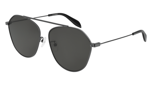 Alexander Mcqueen Sunglass Unisex Ruthenium Ruthenium Grey