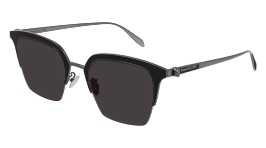 Alexander Mcqueen Sunglass Unisex Ruthenium Ruthenium Grey