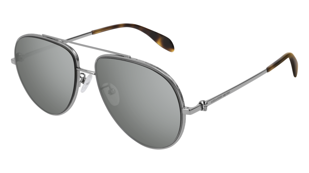 Alexander Mcqueen Sunglass Unisex Ruthenium Ruthenium Silver