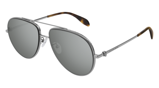 Alexander Mcqueen Sunglass Unisex Ruthenium Ruthenium Silver