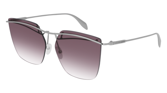 Alexander Mcqueen Sunglass Woman Ruthenium Ruthenium Red