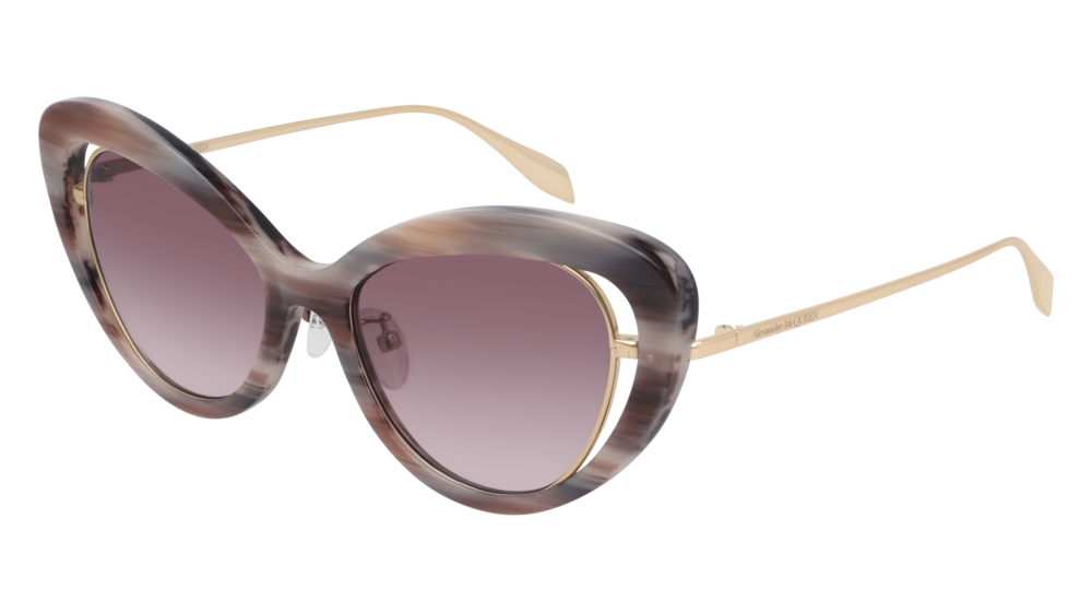 Alexander Mcqueen Sunglass Woman Pink Gold Violet