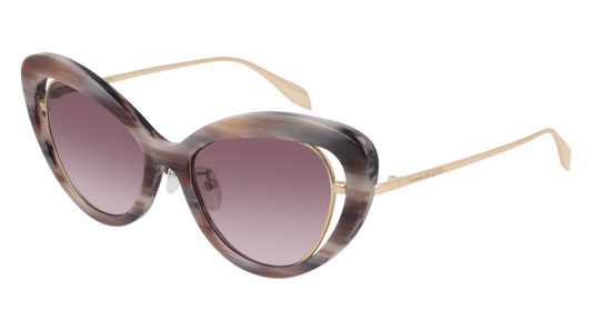 Alexander Mcqueen Sunglass Woman Pink Gold Violet